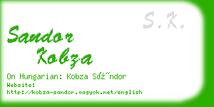 sandor kobza business card